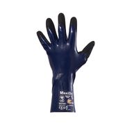 Luva Protecao Quimica Nylon com Banho Nitrilico Azul/Preta Maxidry Plus DA35530 Tamanho P DVS