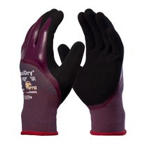 Luva Protecao Quimica Nylon com Banho Nitrilico Roxa/Preta Maxidry Total DA35426 WG 00 Tamanho G DVS