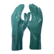 Luva Proteção Química Algodão Com Banho Nitrílico Verde Supraflex DA36500C Tamanho G CA 39853 DVS