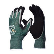 Luva Protecao Mecanica Fibra Com Banho Nitrilico Palma Verde/Preta Maxicut 3 Oleo Tamanho 9/G DVS