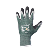 Luva Protecao Mecanica Fibra Com Banho Nitrilico Palma Verde/Preta Maxicut 3 Oleo Tamanho 9/G DVS