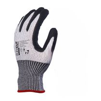 Luva Proteção Corte Polietileno Alta Densidade Cinza/Preta Nitrilica Curto Flexcut DA45300 Tamanho P DVS