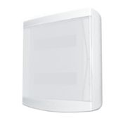 Quadro Distribuição Disjuntor Termoplástico Branca Sobrepor Din 12 Porta Transparente-Steck