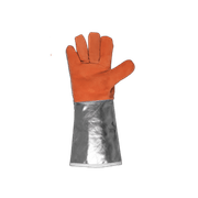 Luva Alta Temperatura Raspa Cinza/Marrom Aramida 200Mm HJ70120GD Tamanho G Hercules