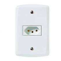 Tomada 2 Polos + Terra 20A 250V Com Suporte Placa 4x2 Branca 57145014 Tramontina Eletrica