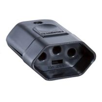 Plugue Fêmea Energia Predial Preto 2 Polos + Terra 10A 250V 57403153 Tramontina