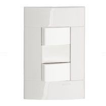 Interruptor Emputir 2 Polos Branco 10A 250v Placa 2x2 Branca PRM044021D Shneider