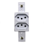 Módulo Tomada Predial 2 Módulos Branca 2 Polos + Terra 10 A 250 V KLIN WEG