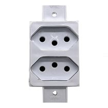 Módulo Tomada Predial 2 Módulos Branca 2 Polos + Terra 10 A 250 V KLIN WEG