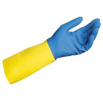 Luva Proteção Química Látex/Neoprene rene Azul/Amarela Nitrílica 405 Tamanho 10 CA 43392 Mapa
