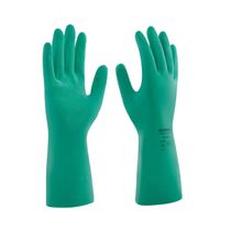 Luva Proteção Química Nitrilica Verde Anti Derrapante Longo 485 AF15 PA48550 Tamanho 7/P Mapa Mucambo CA 32069