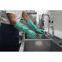 Luva Proteção Química Nitrilica Verde Antiderrapante Longo 480 A18 PA48061 Tamanho 9 CA 31369 Mapa Mucambo