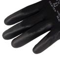 Luva Antistatica Nylon Preta Poliuretano 020933 Tamanho 9/G Kalipso - Dimensional | Ampliado nos dedos da luva