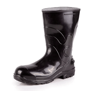 Bota PVC Preta Cano Curto Sem Bico 85BPC600 Tamanho 44 CA 37456 Bracol
