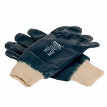 Luva Proteção Mecanica Algodão com Banho Nitrilico Azul Novadex Total DASN786 Tamanho G Danny
