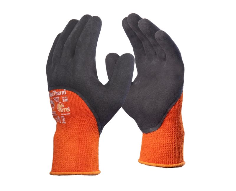 Luva Alta Temperatura Poliester Com Latex Laranja/Preto Latex