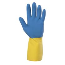 Luva Látex/Neoprene Azul/Amarela Antiderrapante Neolátex DA224D Tamanho 9/G CA 5774 Danny