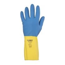 Luva Látex/Neoprene Azul/Amarela Antiderrapante Neolátex DA224D Tamanho 9/G CA 5774 Danny