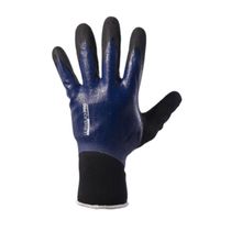 Luva Proteção Mecanica Nylon/NBR Preta/Azul Nitrilica Ultrablack DA46000 Tamanho G Danny
