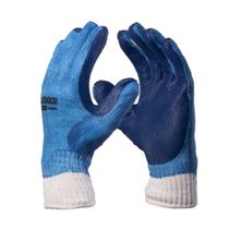 Luva Proteção Mecanica Algodão com Latex Azul Gladiador DA36105AZ Tamanho XG Danny