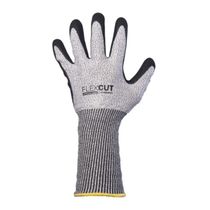 Luva Proteção Pead Cinza e Preta Nitrilica Punho Curto Flexcut DA45300 Tamanho G Danny