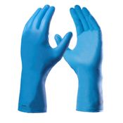 Luva Descartável Nitrilica Azul Com 25 Pares Sensiflex Ultra DA90500 Tamanho P Danny