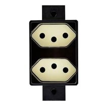 Módulo Tomada Predial 2 Módulos Preta 2 Polos + Terra 20 A 250 V 13330082 WEG