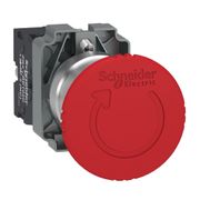 Botão De Emergência Metálico 22Mm D40Mm Vermelho XB2BS8442C Schneider