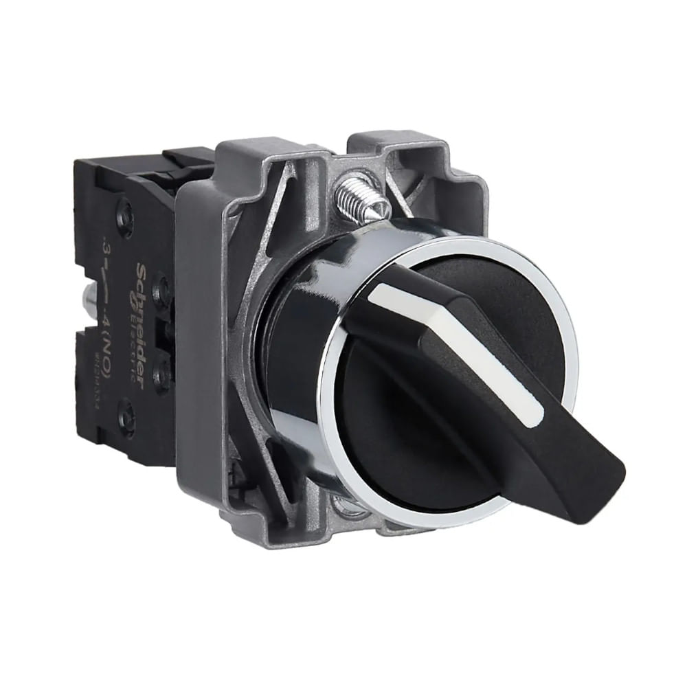 Chave Seletora Metálica 22Mm Tripolar Curta 2NA XB2BD33C
