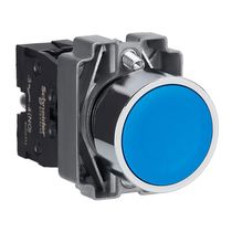 Botão Metálico Azul 22Mm NA XB2BA61C  Schneider
