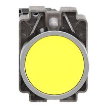 Botão Metálico 22Mm Mola Amarelo XB2BA51C  Schneider