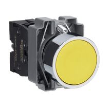 Botão Metálico 22Mm Mola Amarelo XB2BA51C  Schneider