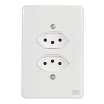 Tomada Sobrepor 2 Módulos 2 Polos + Terra 20A 250V Com Placa 4X2 13330111 WEG