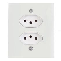 Tomada Sobrepor 2 Módulos 2 Polos + Terra 20A 250V Com Placa 4X2 13330111 WEG