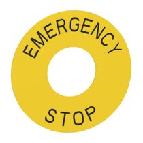 Porta Etiqueta Parada De Emergência Amarela ZB2BY9330C  Schneider