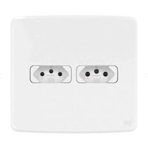 Tomada Sobrepor 2 Módulos Branco 2 Polos + Terra 20A 250V Com Placa 4x4 13308671 WEG