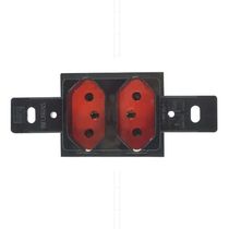 Tomada Predial Piso 2 Módulos Vermelha 2 Polos + Terra 20A 250V Sem Placa 13330087 Weg