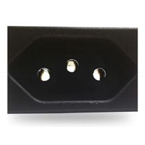 Tomada Preto 2 Polos + Terra  10A 250V Sem Placa TPA23E3F Margirius