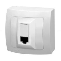 Tomada Telefone Rj45 6 1 Módulo Branco Com Placa Branca Sistema X Lcs2 675046 Pial Legrand