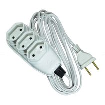 Extensão Elétrica 250V 10A Macho 2 Polos 3 Metros Cinza 1791 Ilumi