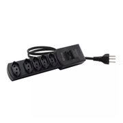 Filtro Linha Com Cabo 1 Metro Preto 110/220 V 10a 5 Tomadas MG3001 Margirius