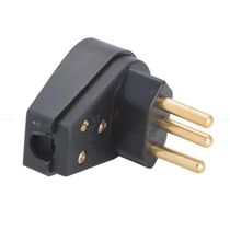 Plugue Macho Triangular Preto 2 Polos + Terra 250V 10A 90G 57403010 Tramontina