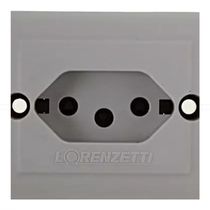 Tomada Cinza 2 Polos 20A 250V 1713020 Lorenzetti