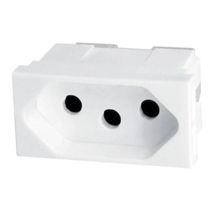 Módulo Tomada Predial 1 Módulo Branca 2 Polos + Terra 20A 250V DX9923320 Dutotec
