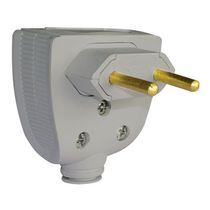 Plugue Macho Energia Predial Macho Corpo Triangular Cinza 2 Polos 250V 10A Saida Axial E Lateral Versátil 615870 Pial
