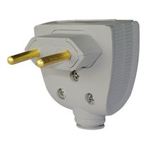 Plugue Macho Energia Predial Macho Corpo Triangular Cinza 2 Polos 250V 10A Saida Axial E Lateral Versátil 615870 Pial