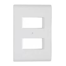 Placa 2 Postos Horiz Sep 4x2 Branca 57106006 Tramontina