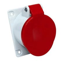 Tomada Industrial Não Metálica Embutir Fêmea 3 Polos + Terra 63 A 380/440 V Vermelha S4546 STECK