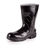 Bota PVC Preta Cano Curto Sem Bico 85BPC600 Tamanho 39 CA 37456 Bracol