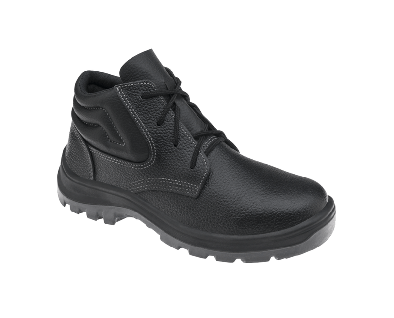 Bota Cadarço Bidensidade Bico De Plástico Preta 10VB41BP Tamanho 43 CA 43335 Marluvas | Dimensional - Produto na posição lateral
